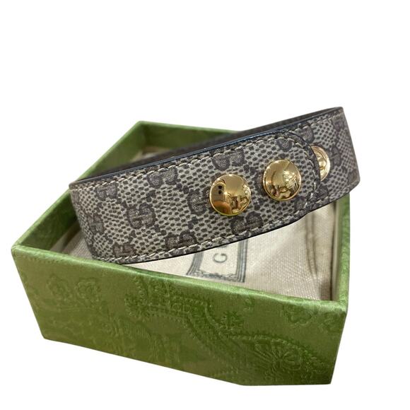 Gucci Blondie Interlocking G Monogram GG Supreme Cuff Bracelet L Large - Picture 4 of 7